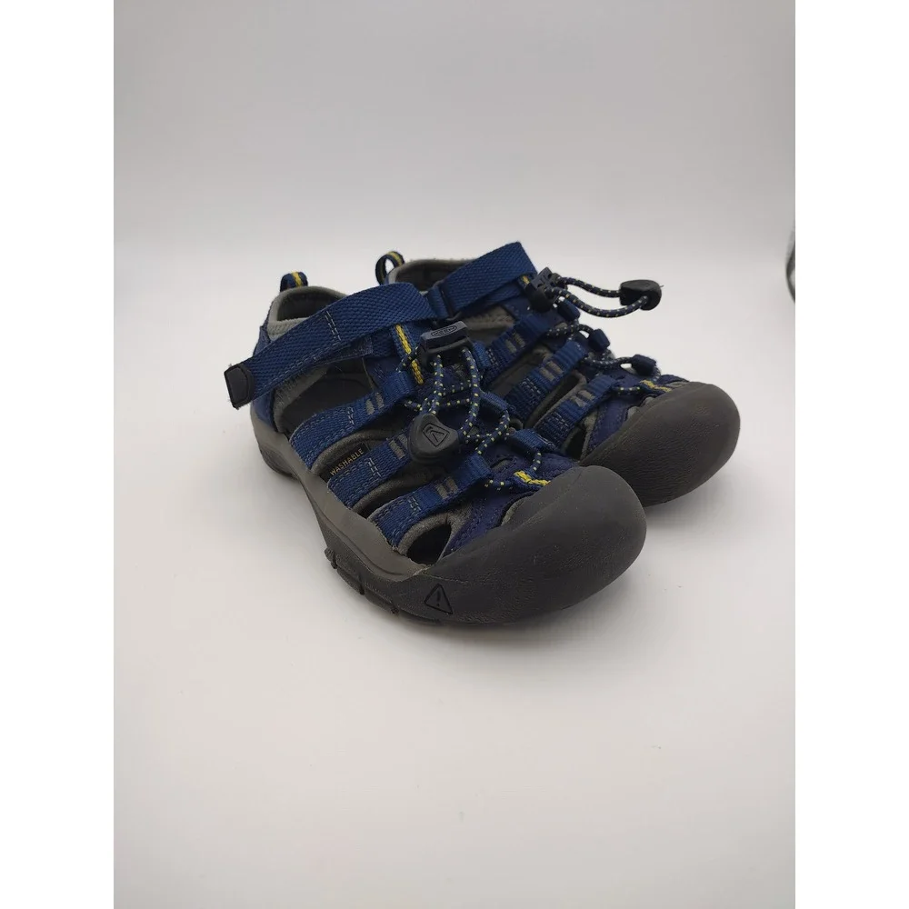 Keen Newport H2 Kids Sport Sandals Blue Yellow Waterproof Hiking Shoes Size 11